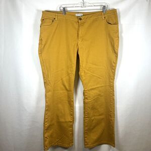 Jessica London Women's Plus Size Straight Leg Jeans in Gold Stretch Denim